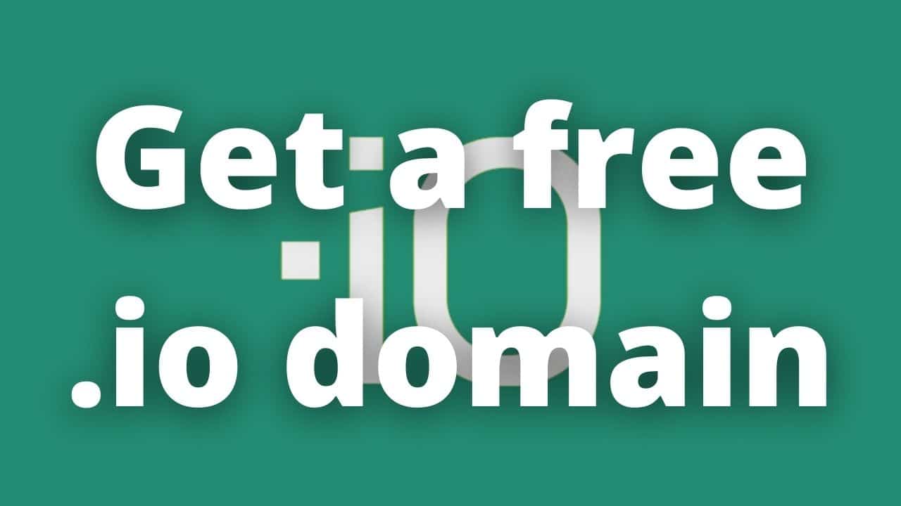 Get a free io domain