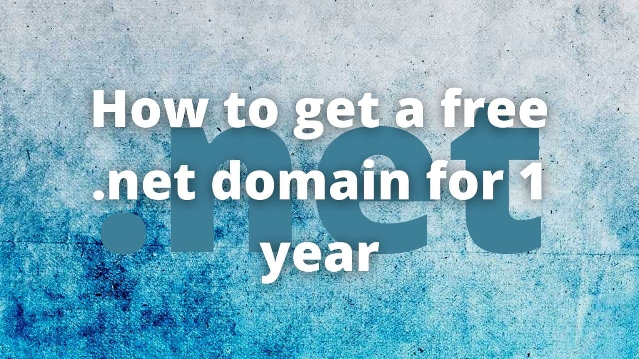 How to get a free .net domain for 1 year