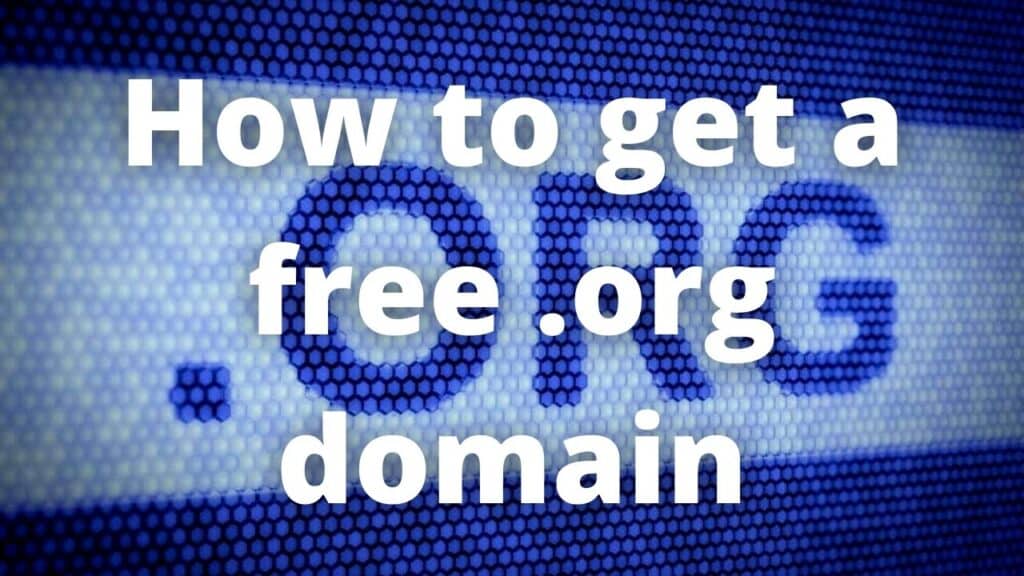 How to get a free .org domain