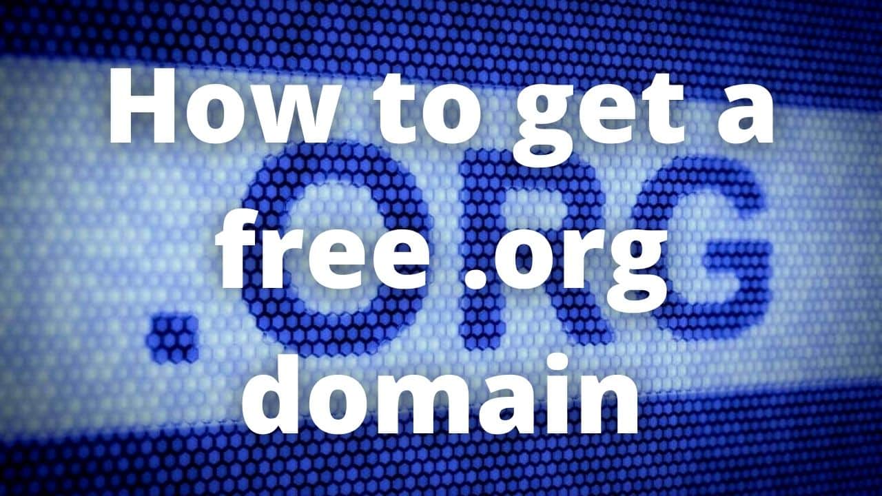 How to get a free .org domain