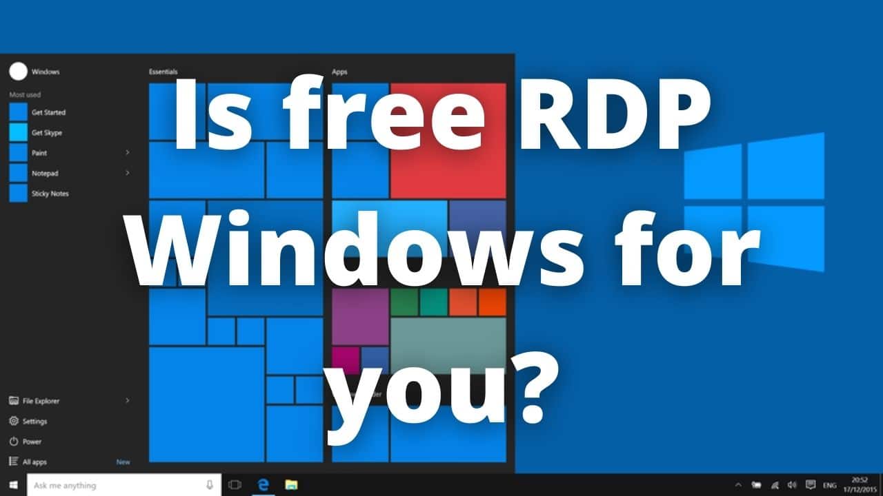 Is free RDP Windows for you?