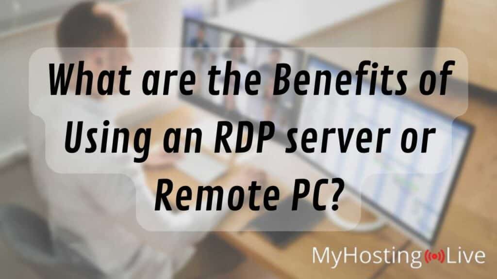 What are the benefits of using an RDP server or remote PC?