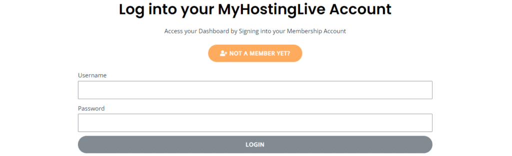 Create a hosting account