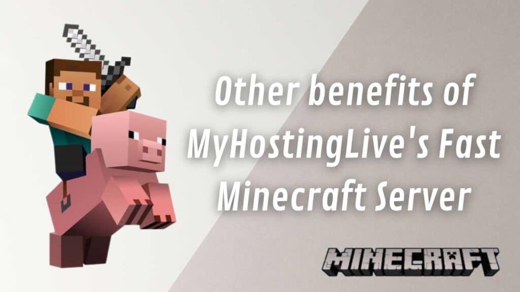 Other benefits of MyHostingLive's Fast Minecraft Server